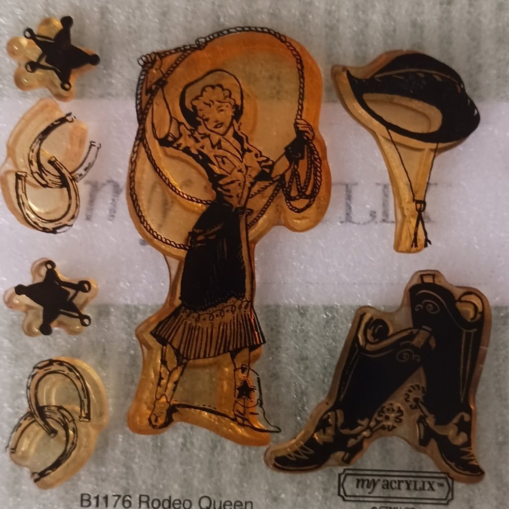 Rodeo queen acrylic stamp set